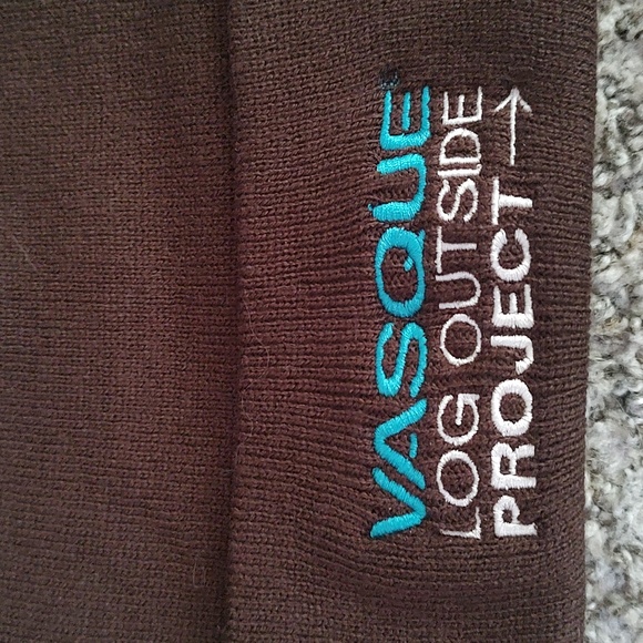 Vasquez Log Outside Project Brown Embroidered Beanie One Size - Picture 2 of 5